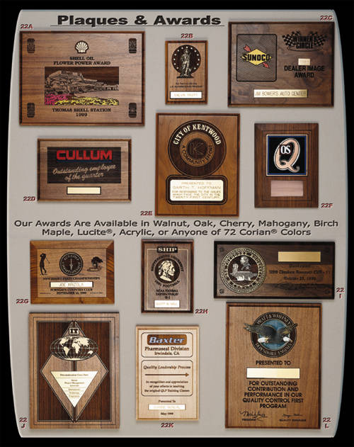 This year, we will have created thousands of Plaques & Awards.